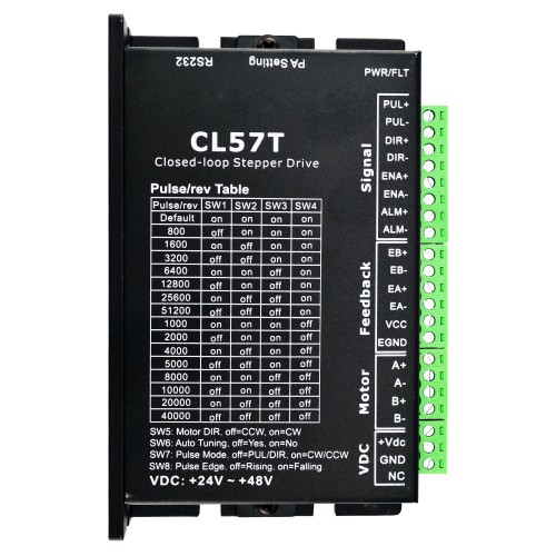 Closed Loop Stepper Driver CL57T 0-8.0A 24-48VDC for Nema 17, 23, 24 Stepper Motor