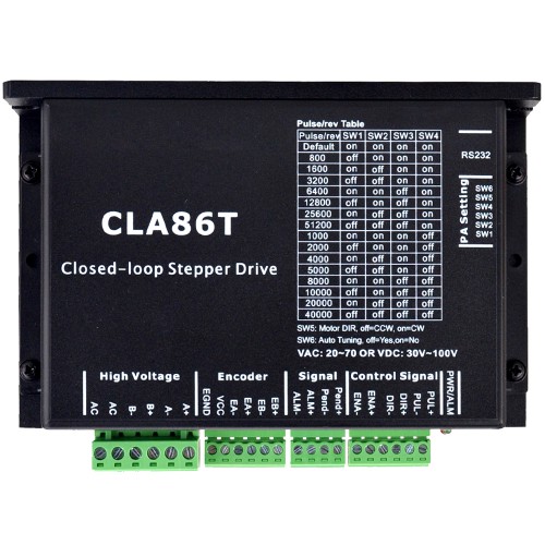 Closed Loop Stepper Driver CLA86T 0-8.2A 30-100VDC/20-70VAC for Nema 34 Stepper Motor