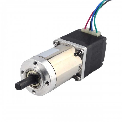 Nema 11 Geared Stepping Motor with Rear Shaft & Ratio 100:1 Gearbox