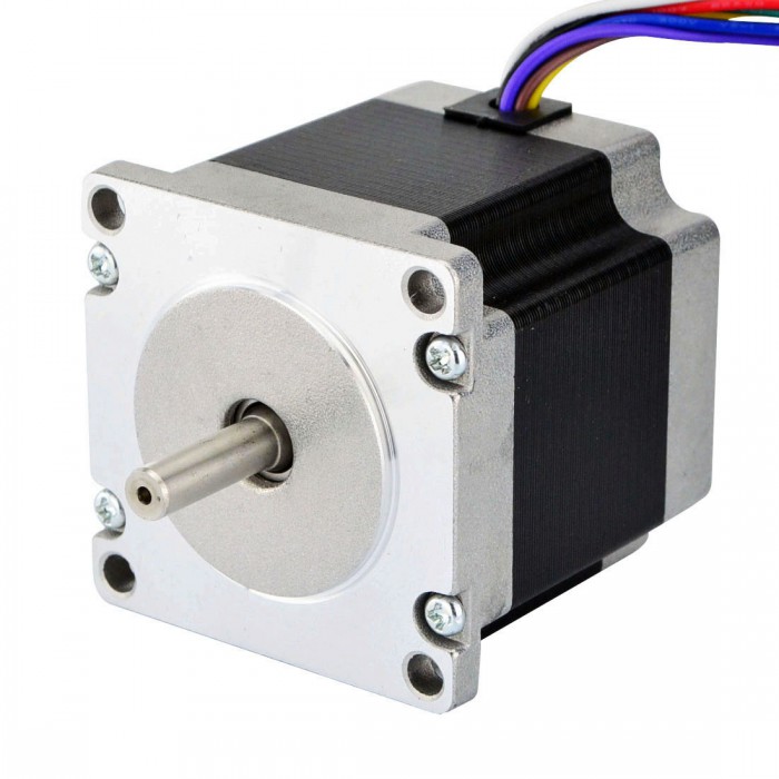 STEPPERONLINE Nema 23 Stepper Motor 3-Pack – 1.26Nm (179oz.in), 2.8A, 6.35mm D-Cut Shaft For CNC