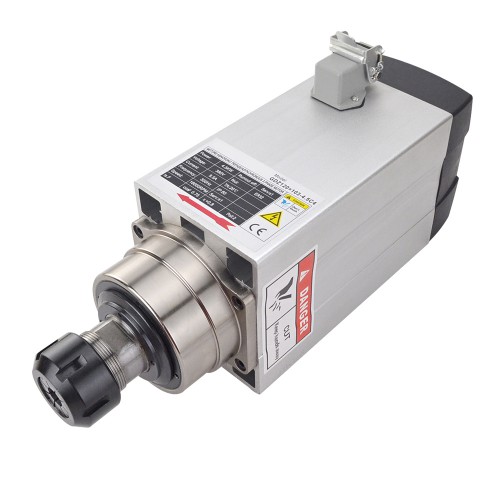 Air Cooled Square AC Spindle Motor GDZ120×103-4.5C4 380V 4.5KW 18000RPM 300Hz ER32 Collet