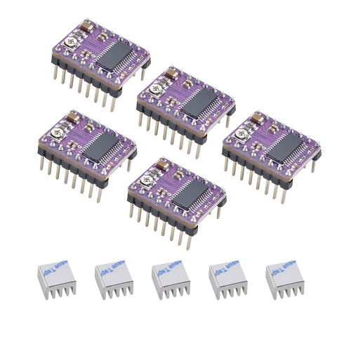 5Pcs/Pack DRV8825 Stepper Driver Module with Heat Sink for 3d Printer Reprap