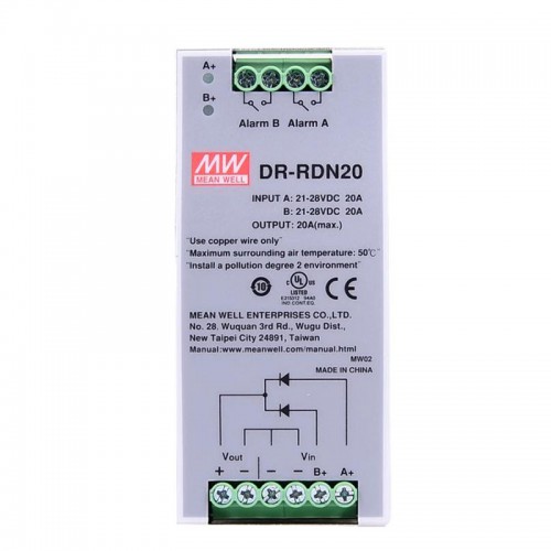 MeanWell DR-RDN20 DIN Rail Power Supply 30V DC 0.6A