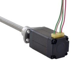 NEMA 8 External Ball Screw Linear Stepper Motor Actuator 8E15S0504BAM5-150RS Lead 1mm Lead Length 150mm