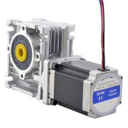 Nema 23 Worm Gear Stepper Motor 23HS45-4204S-RV30-G10 L=113mm with 10:1 Worm Gearbox