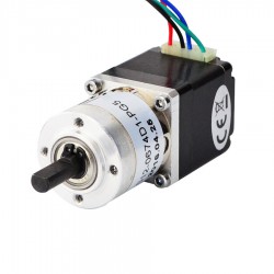 Nema 11 Geared Stepper Motor 11HS12-0674D1-PG5 with Rear Shaft & 5:1 Gearbox