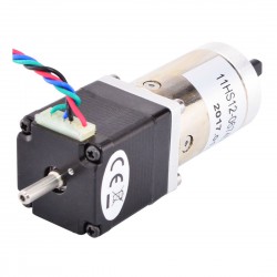 Nema 11 Geared Stepper Motor 11HS12-0674D1-PG100 with Rear Shaft 100:1 Gearbox