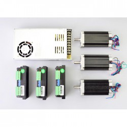 3 Axis CNC Controller Kit 3.0Nm Nema 23 Stepper Motor & Driver & Power Supply
