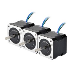 3 PCS Nema 17 Stepper Motor 3-17HS16-2004S1 45Ncm 4 Wires with 1m Cable & Connector