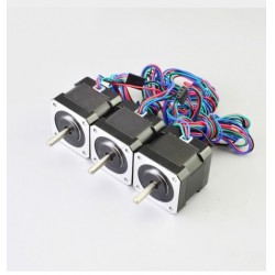 3 PCS Nema 17 Stepper Motor 3-17HS16-2004S1 45Ncm 4 Wires with 1m Cable & Connector