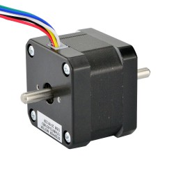 Nema 17 Dual Shaft Stepper Motor 12V 17HM13-0316D 0.9 deg 16Ncm 6 Wires