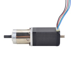 Nema 11 Dual Shaft Geared Stepper Motor with 14:1 Planetary Gearbox (9.5mm Rear Shaft Length)