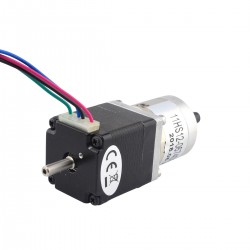 Nema 11 Dual Shaft Geared Stepper Motor (Hollow Rear Shaft) with 5:1 Planetary Gearbox