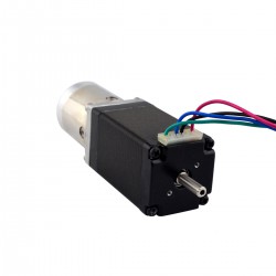 Nema 11 Dual Shaft Geared Stepper Motor (Hollow Rear Shaft) With Ratio 14:1 Gearbox