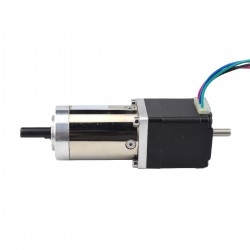 Nema 11 Geared Stepping Motor with Rear Shaft & Ratio 100:1 Gearbox