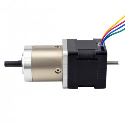 Nema 14 Gear Step Motor 14HS13-0804D-PG19 with Rear Shaft & 19:1 Gearbox