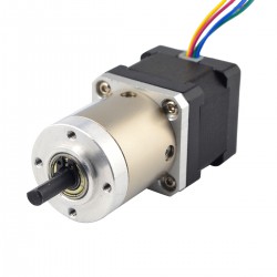 Nema 14 Gear Step Motor 14HS13-0804D-PG19 with Rear Shaft & 19:1 Gearbox