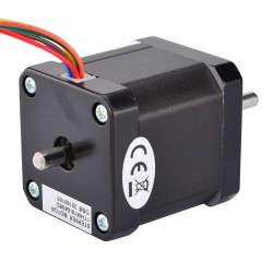 Nema Size 17 Dual Shaft Stepper Motor 17HM19-0406D 12V 0.9 deg 32Ncm 6 Wires