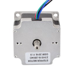 Nema 23 Dual Shaft Stepper Motor 23HS16-2804D 2V 1.8 deg 0.55Nm 4 Wires