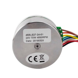 Ф43.2x27mm External Rotor Motor 45BLE27-24-0 24V 4850RPM 0.13Nm 70W 3.6A