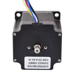 Nema 23 Dual Shaft Stepper Motor 23HS22-1006D 7.4V 1.8 deg 90Ncm 6 Wires