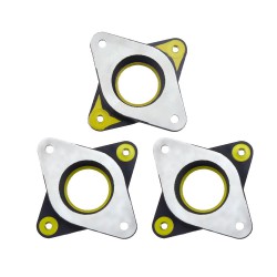 3Pcs NEMA 17 Stepper Motor Steel and Rubber Vibration Dampers with 4 M3 Screws