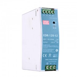 MeanWell EDR-120-12 DIN Rail Power Supply 12VDC 120W 10A