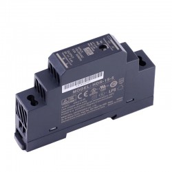 MeanWell HDR-15-5 15W 5VDC 2.4A Ultra Slim Step Shape DIN Rail Power Supply