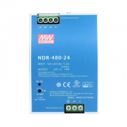 Meanwell NDR-480-24 DIN Rail Power Supply 24VDC 20A 480W