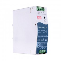 Meanwell SDR-120-24 DIN Rail Power Supply 24VDC 5A 120W with PFC Function