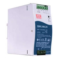 Meanwell SDR-240-24 DIN Rail Power Supply 24VDC 10A 240W with PFC Function