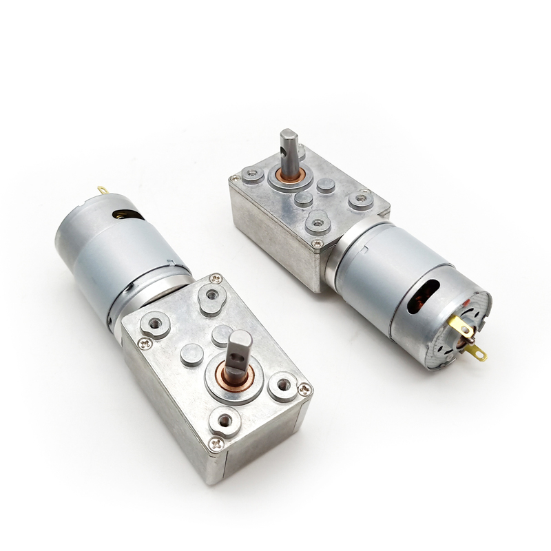 DC Motor 12V 24V DC Worm Gear Motor High Torque 10Kg Low Speed 1Rpm Or