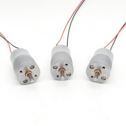 20Pcs Φ25mm 6V/12V Brushed DC Gearmotor PMDC Motor GM25-320SH with Reduction Ratio 4~499 Spur Gearbox
