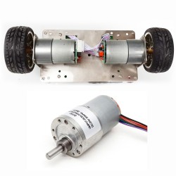 20Pcs 12V/24V Brushed DC Gear Motor PMDC Motor GM37-3530 with Reduction Ratio 6~810 Spur Gearbox