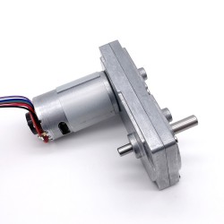 15Pcs 12V/24V Brushed DC Gearmotor GM100F-555PM PMDC Motor with Reduction Ratio 60~365 Rectangular Spur Gearbox