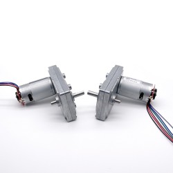 15Pcs 12V/24V Brushed DC Gearmotor GM100F-555PM PMDC Motor with Reduction Ratio 60~365 Rectangular Spur Gearbox