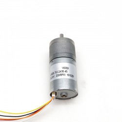 20Pcs Φ25mm 12V/24V Brushed DC Gearmotor GM25-TEC2430 with Spur Gearbox Ratio 4~499 0.2-5kg.cm