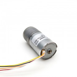 20Pcs Φ25mm 12V/24V Brushed DC Gearmotor GM25-TEC2430 with Spur Gearbox Ratio 4~499 0.2-5kg.cm