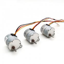 20Pcs 12V Micro DC Stepper Gear Motor GM25-25BY 7.5° 120mA 500g,cm 4 Phase with Ratio 10~100 Gearbox
