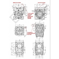 NMRV040 Worm Gearbox Speed Reducer 5:1 10:1 20:1 30:1 50:1 for Nema 34 Motor