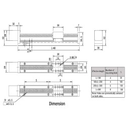 Linear Slide Rail Linear Ball Screw Actuator FSL30 50-300mm with Nema 14 Stepper Motor