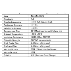 Oukeda NEMA 23 Stepper Motor OK57STH56-2804AD8-32 1.8 Deg 12.35Ncm 2 Phase D-Cut Oukeda NEMA 23 Stepper Motor OK57STH56-2804AD8-32 1.8 Deg 12.35Ncm 2 Phase D-Cut