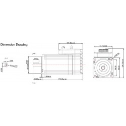 JMC NEMA 34 Integrated Closed Loop Stepper Motor iHSS86-80-100 1.8 Deg 9.8 Nm 6A 80V 2 Phase JMC NEMA 34 Integrated Closed Loop Stepper Motor iHSS86-80-100 1.8 Deg 9.8 Nm 6A 80V 2 Phase