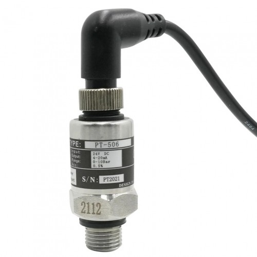 PT506 24V IP68 G1/4 Pressure Transducer Cable Pressure Transmitter Connector for Water Gas Hydraulic
