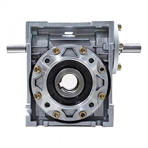 NRV030-VS Series Worm Gearbox, Ratio 5:1-80:1 Input Shaft 9mm Output Hole 14mm with Double Input Shaft