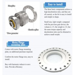 ZXF Series Harmonic Reducer Gearbox Ratio 30:1/50:1/80:1/100:1/120:1/160:1 for Stepper / Servo Motor