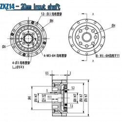 ZXD/ZXZ Series Mini Harmonic Drive 20 Arc-sec Ratio 30:1/50:1/80:1//100:1