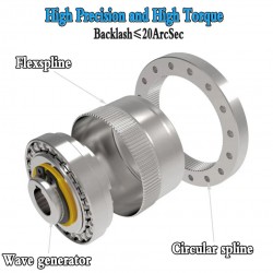 PG Series Harmonic Drive Gearbox 20 Arc-sec Ratio 50:1/80:1/100:1