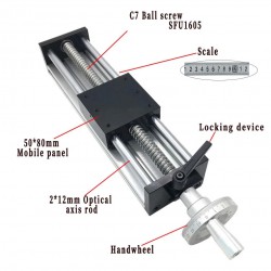 Manual Linear Guide GGP5080 Rail Slide Stage Ballscrew CNC Motion Module with Handwheel