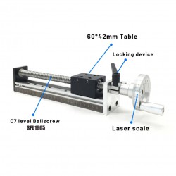Mini Manual Ballscrew Slide Table DXG6042 CNC Linear Module with Handwheel